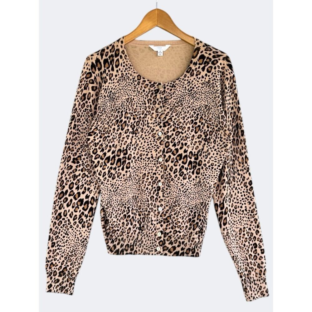 🎉5 for $45🎉 Time and true cardigan sweater animal print size M 8-10